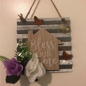 Home decor flower sign